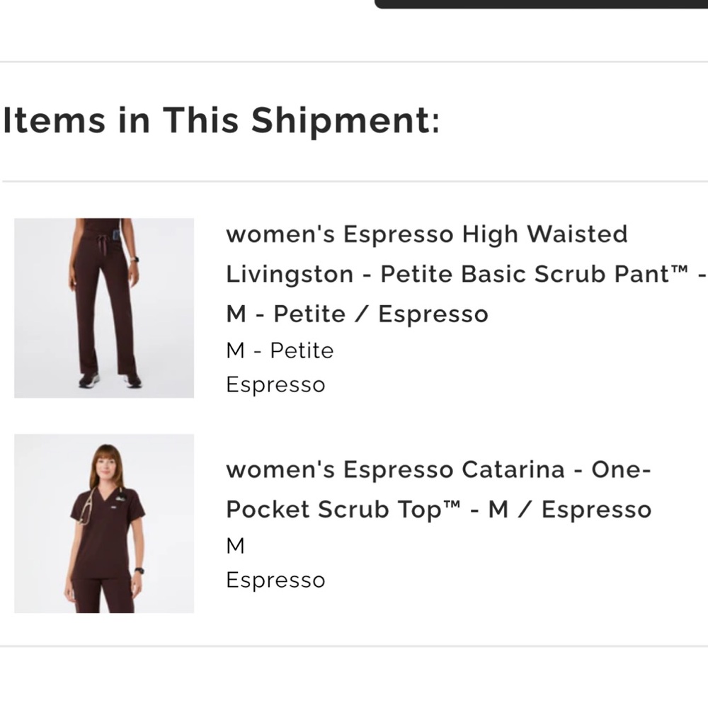 Women's espresso high waisted Livingston - petite scrub pants - Picture 9 of 9